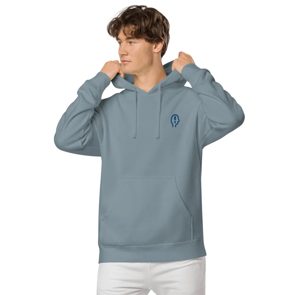 EXCLAIMING MENTALLY (royal) embroidered pigment hoodie product image (7)