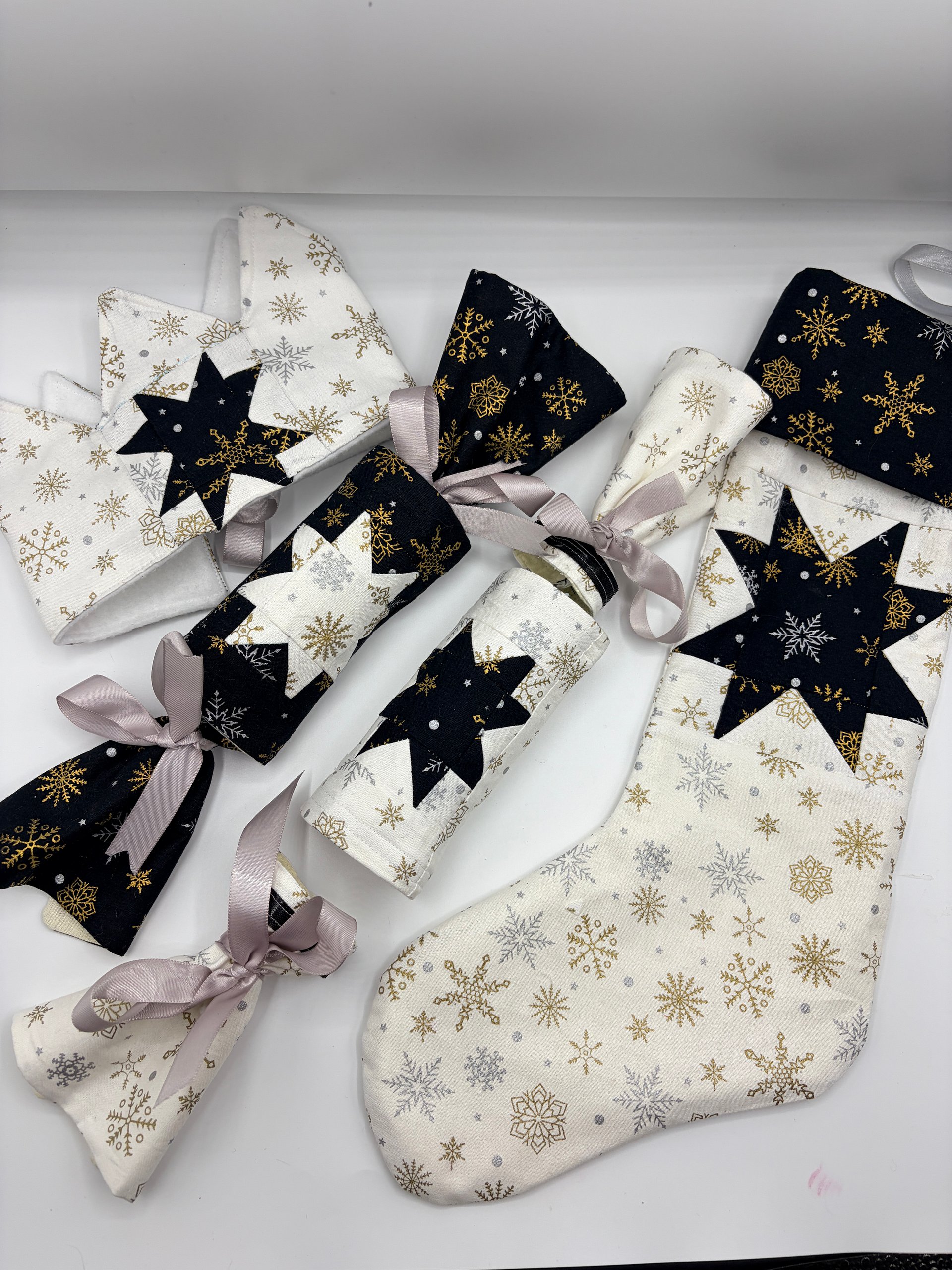 Sawtooth Star Christmas Sewing Pattern Bundle. Cracker, Crown, Stocking, Jokes. PDF Patterns & Tutorials product image (1)