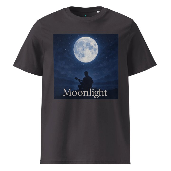 Moonlight Album Cover Ribbed Collar T-Shirt - Show your Support with Style - Menswear, Womenswear - 100% Organic Cotton product image (6)