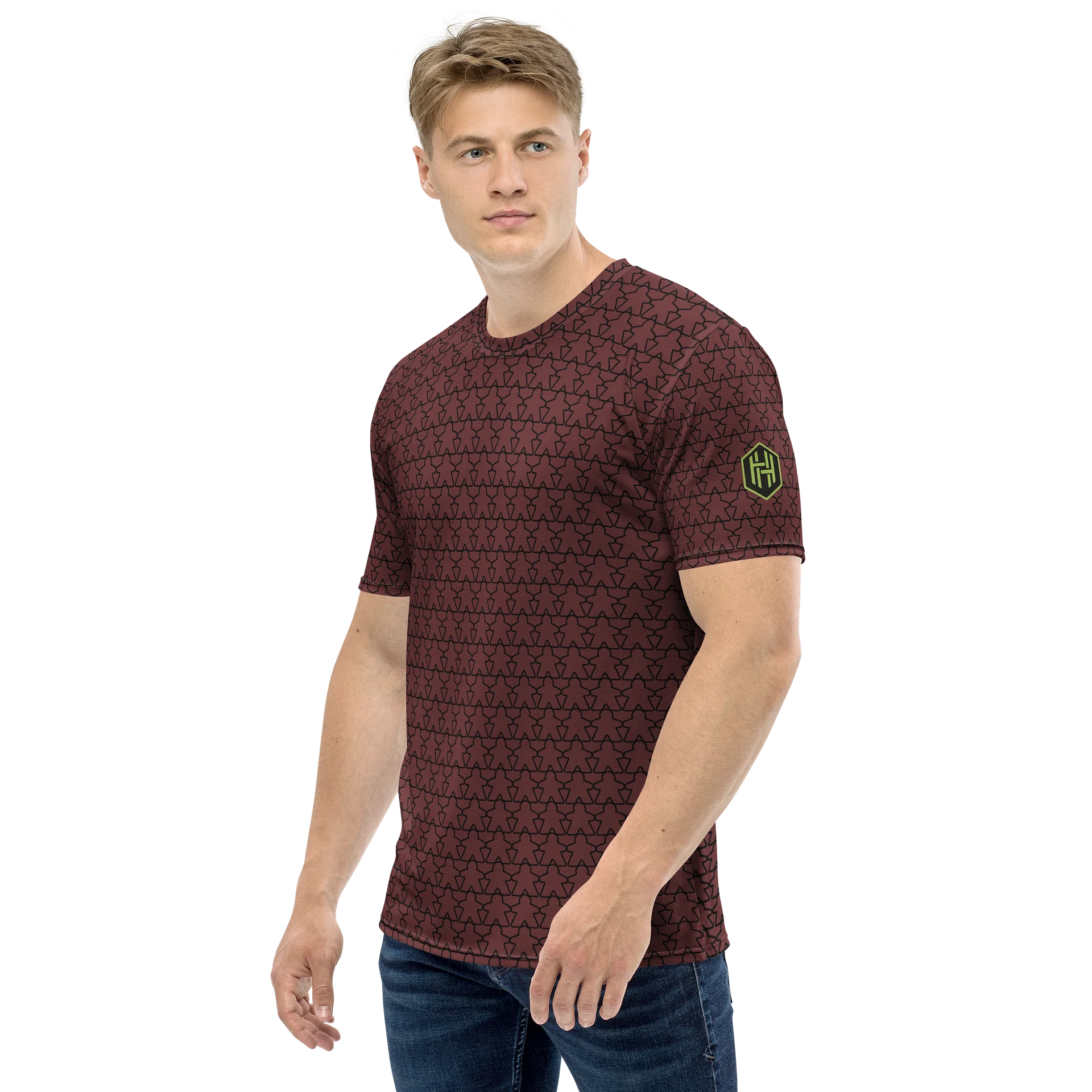 The All-Over Meeple T-Shirt - Autumn Red product image (4)