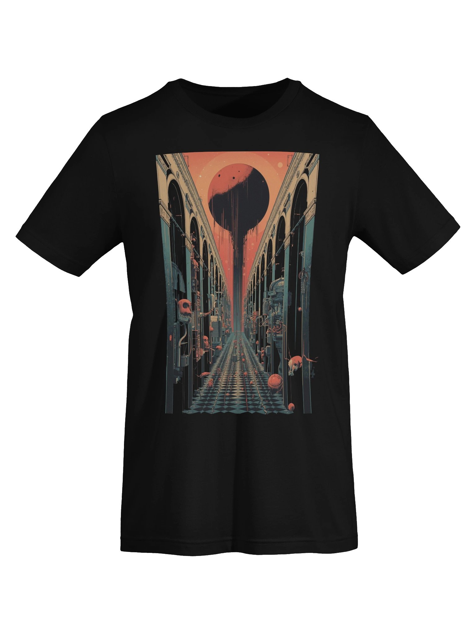 Eclipse Corridor Surreal Sci‑Fi Lightweight T-Shirt product image (4)