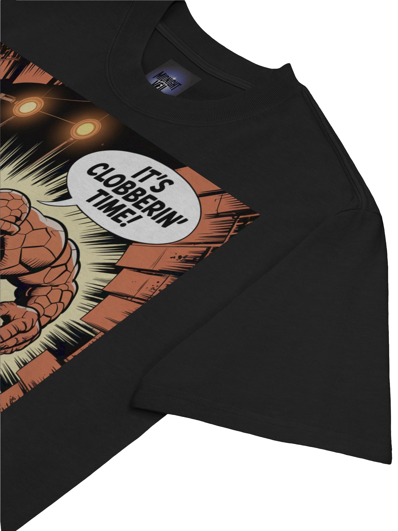 The Thing Clobberin' Time Oversized Faded T-Shirt – Orange Rock Rampage product image (7)