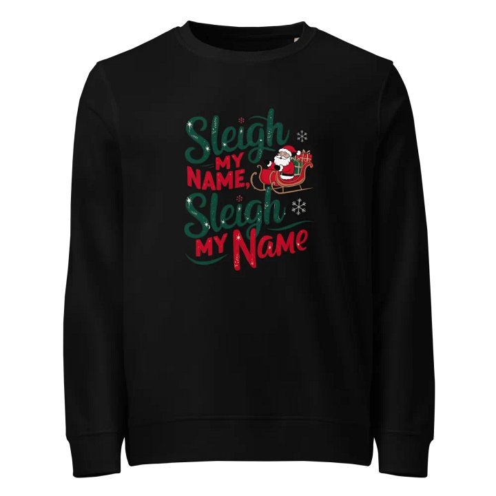 Festive Sleigh Ride Organic Sweatshirt product image (1)