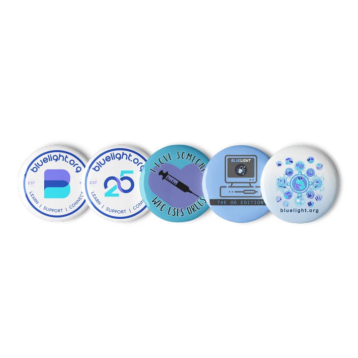 Bluelight Button Badge Set product image (1)