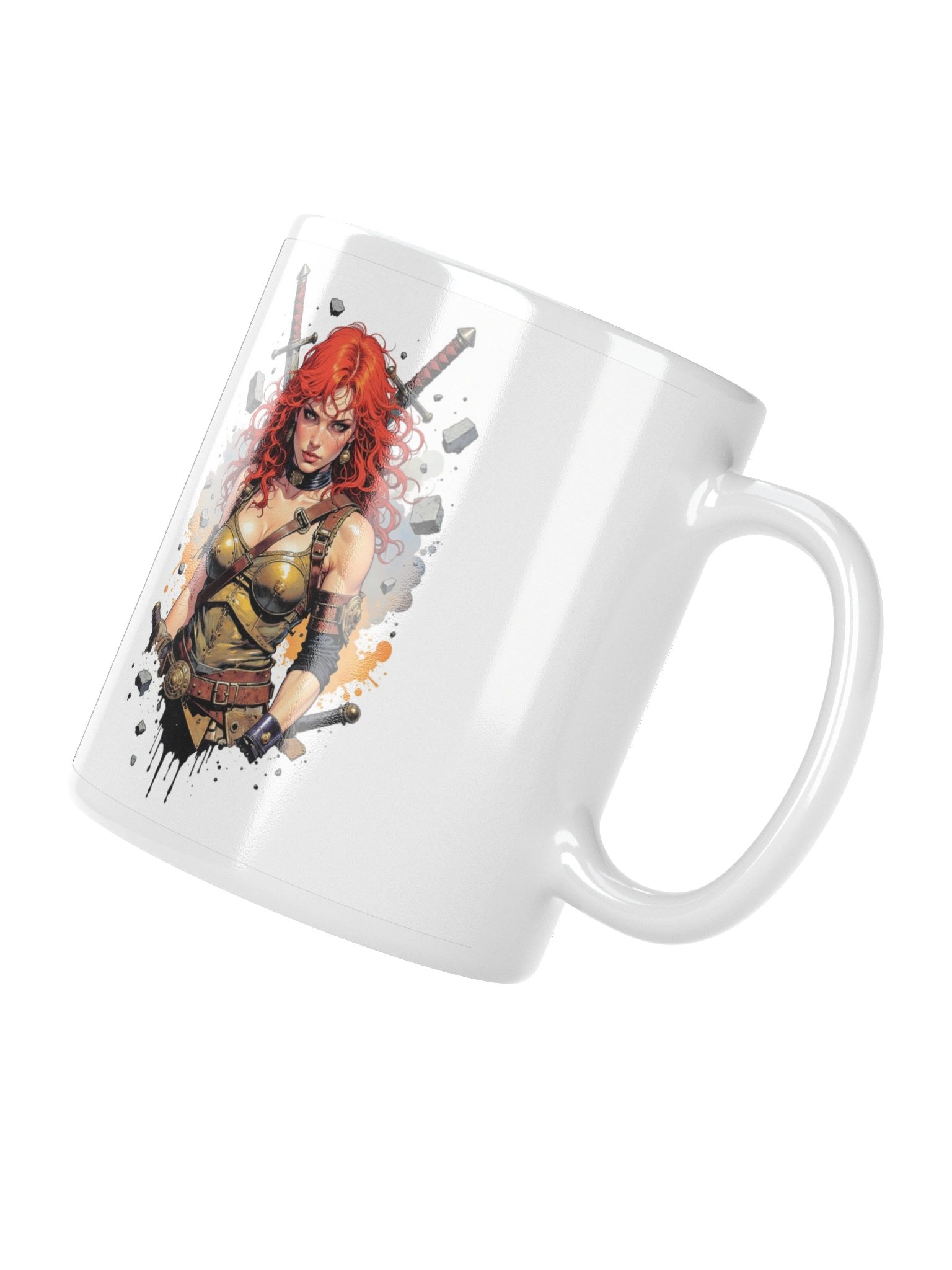 Fantasy Red Warrior Coffee Mug product image (3)