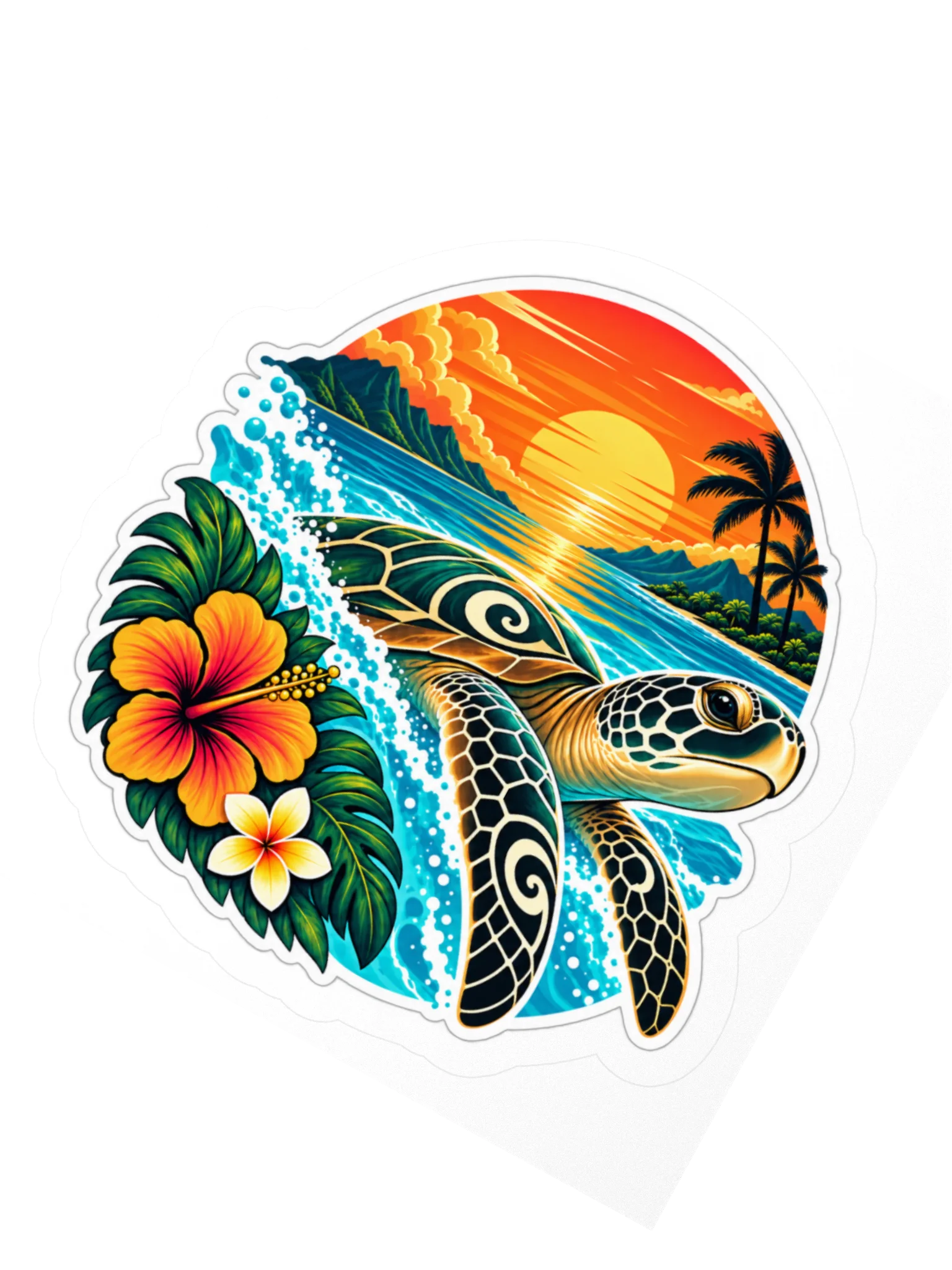 Island Honu Sunset Sticker product image (5)