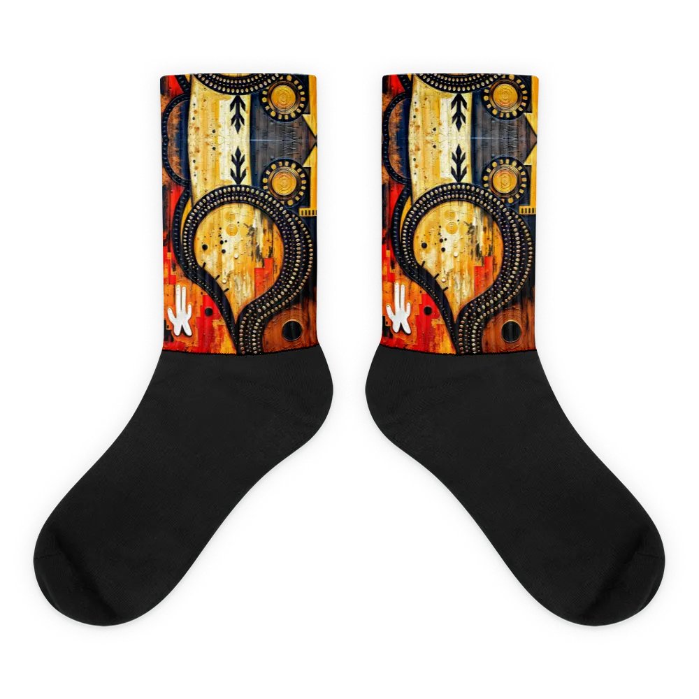 Abstract Ancestral Print Painted Socks product image (2)