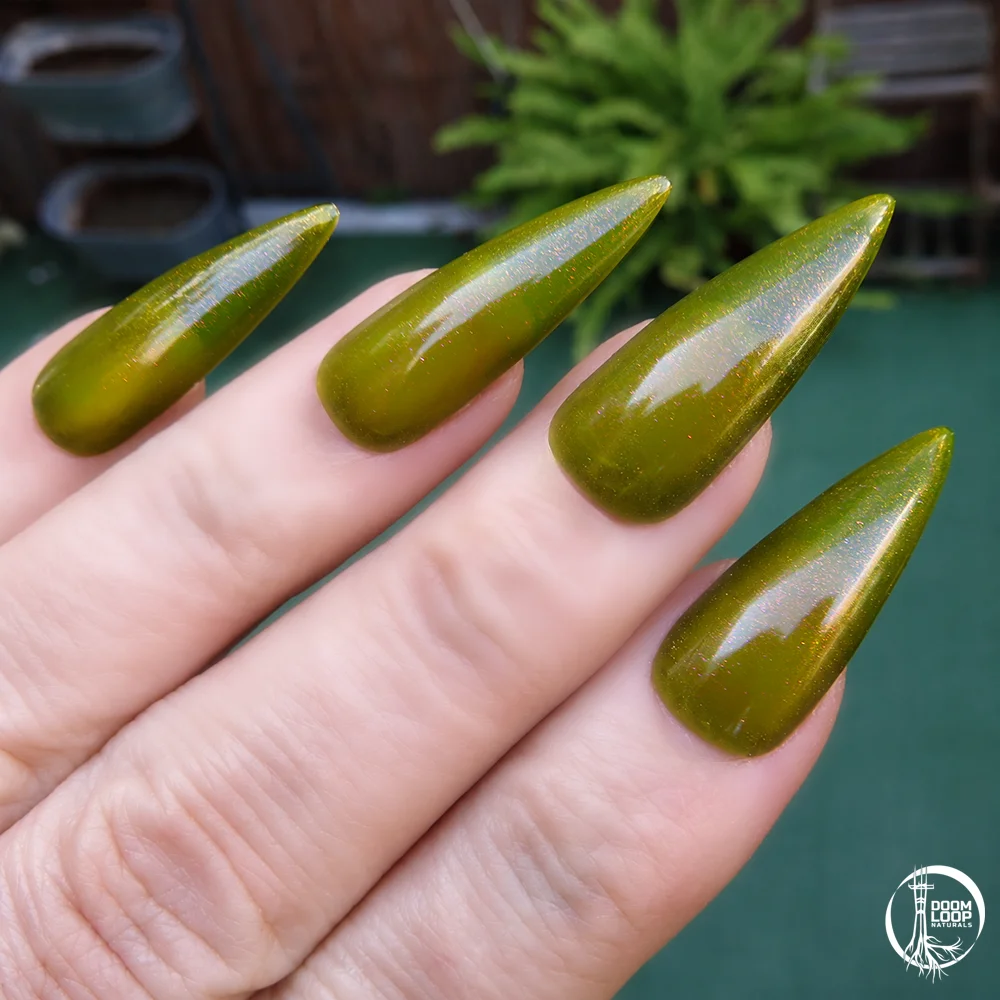 DOLORES SPARK - Shimmery Green Translucent Jelly Nail Polish product image (3)