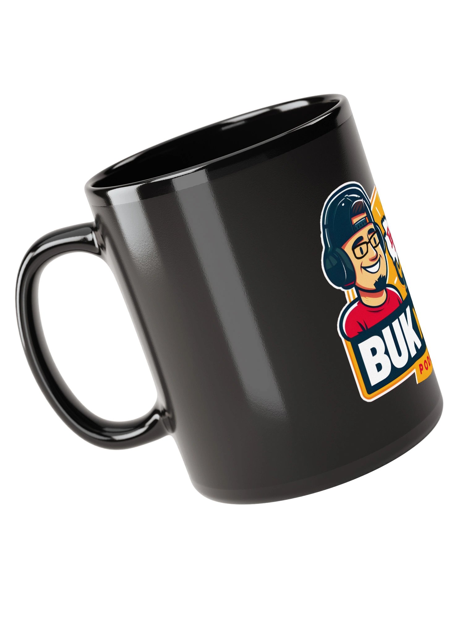 Buk N Bob Podcast Logo Black Glossy Mug product image (6)