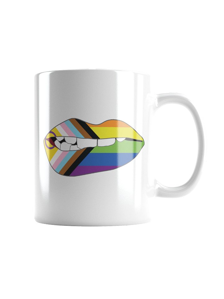 Rainbow Pride Flag Biting Lips Mug product image (1)