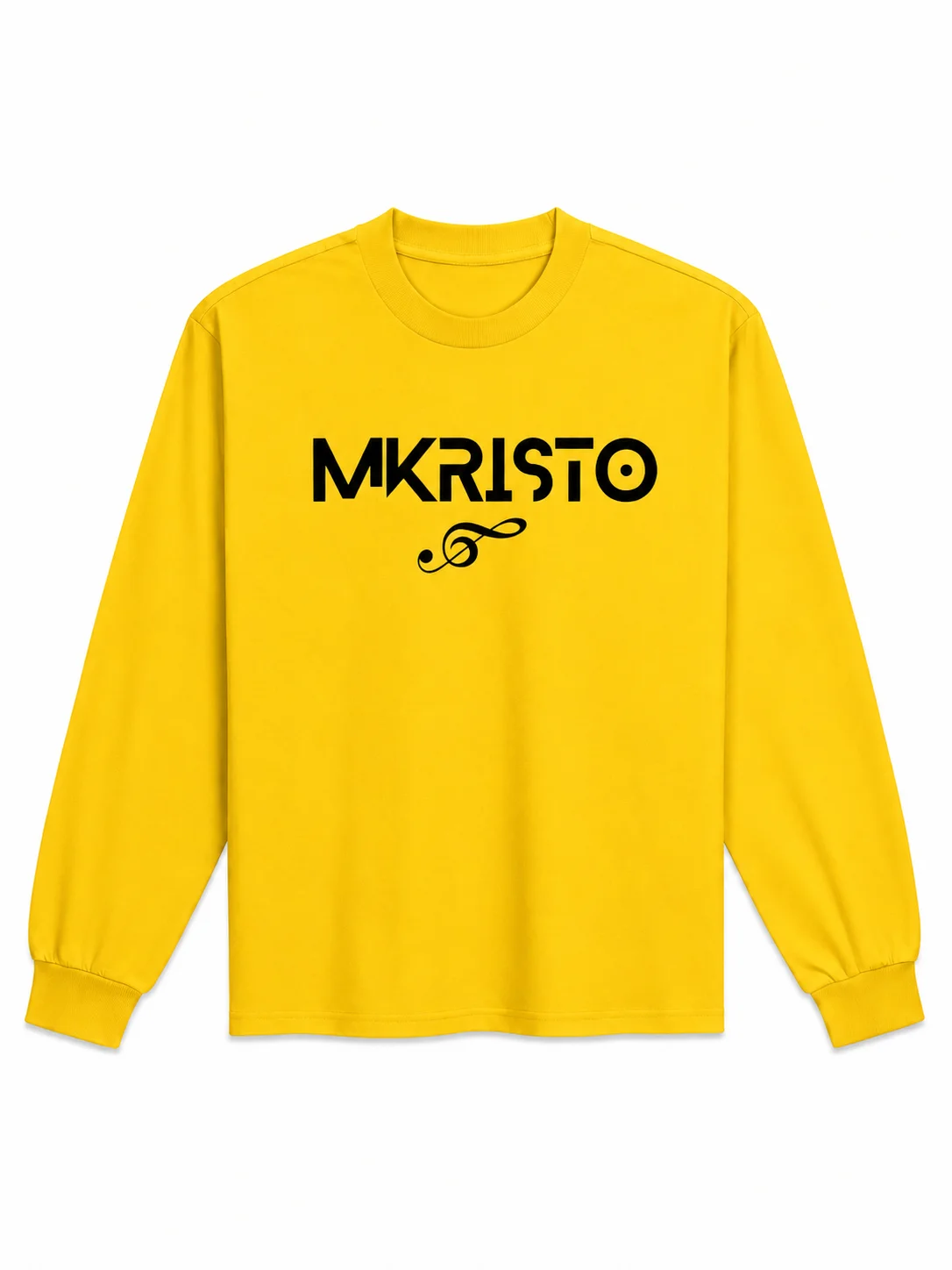 Yellow Mkristo Minimalist Music Logo Long Sleeve product image (2)