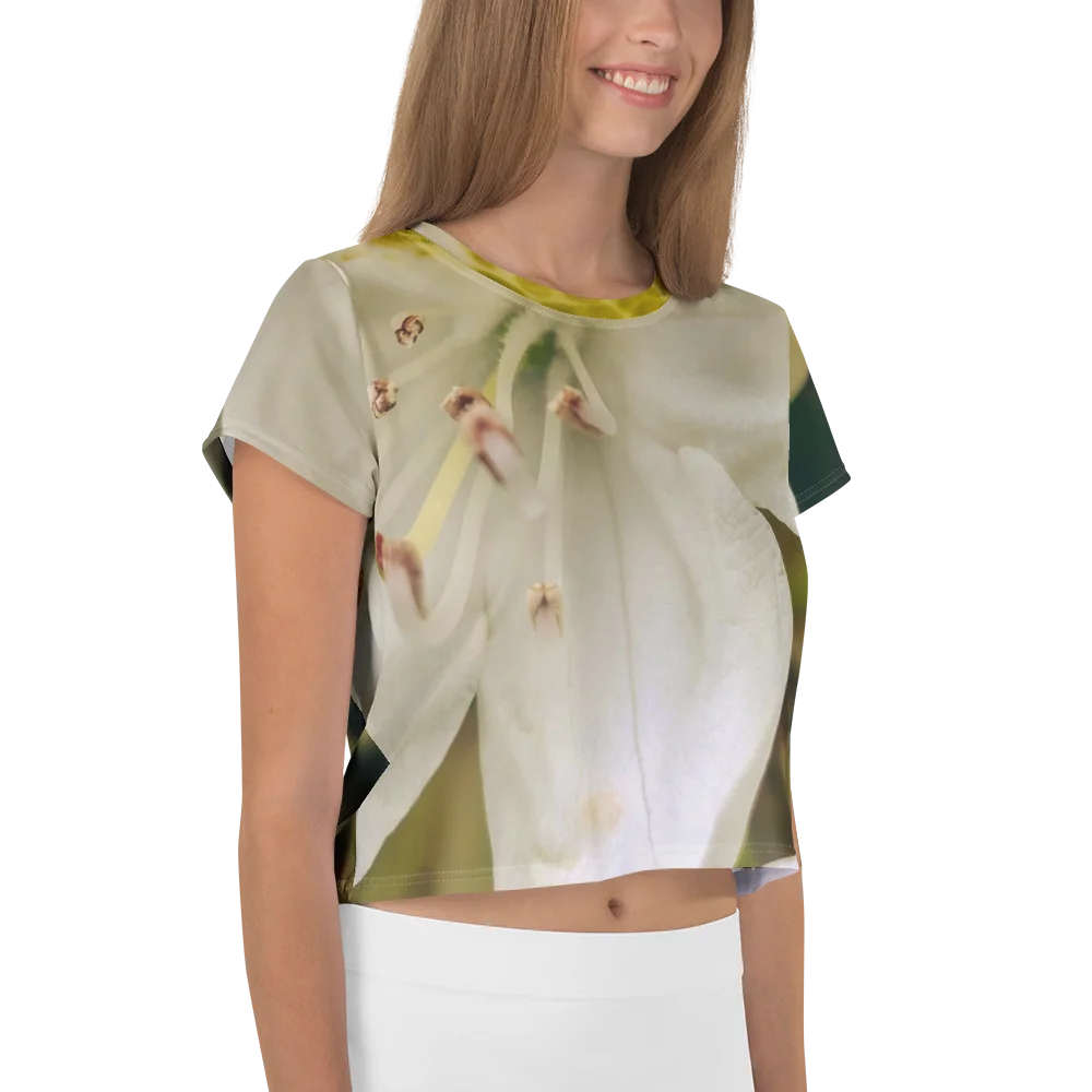 White Flower Women's Crop Tee product image (4)
