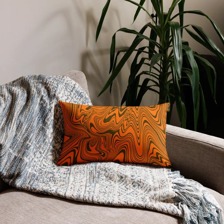 Premium Pillow Case - Abstract Orange Swirls product image (1)