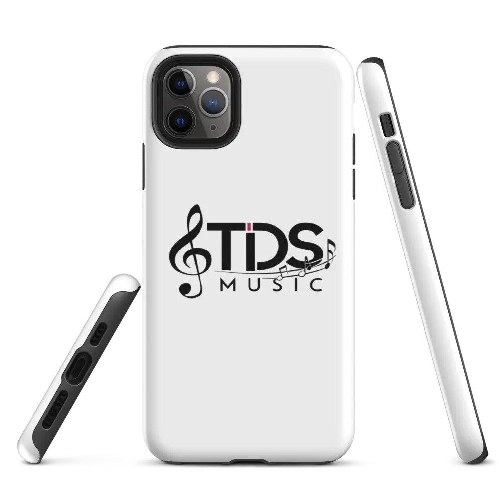 Tough Case for iPhone 11-16 with TDS Music Design - White product image (2)