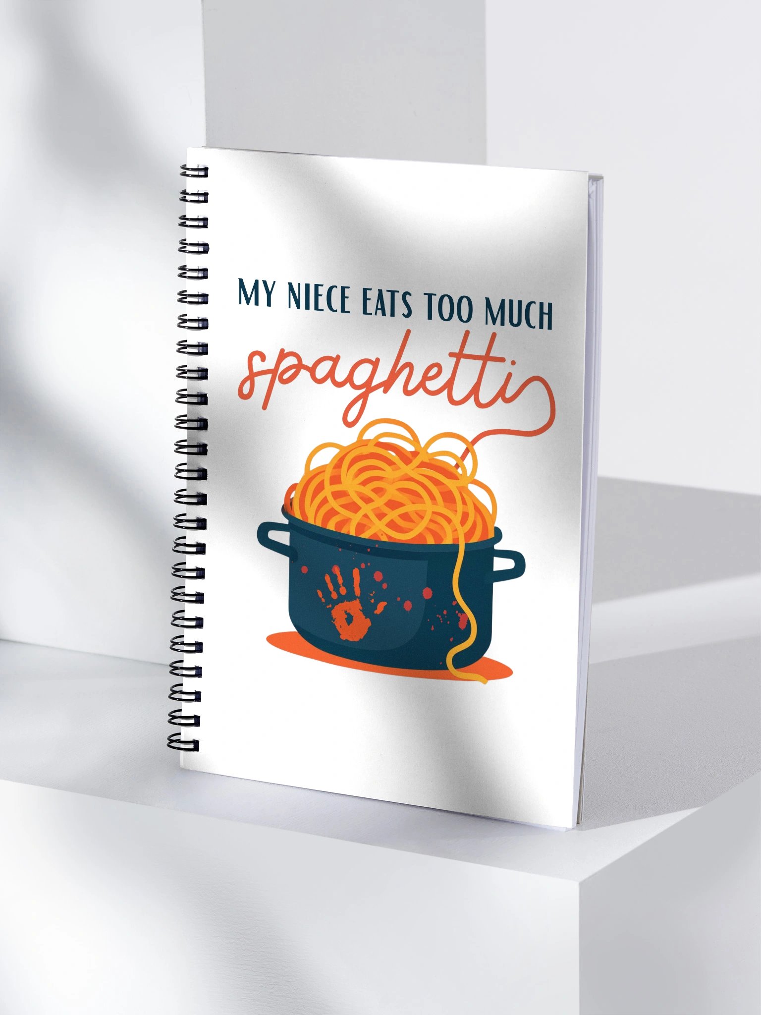 My Niece Eats Too Much Spaghetti Spiral Notebook product image (4)