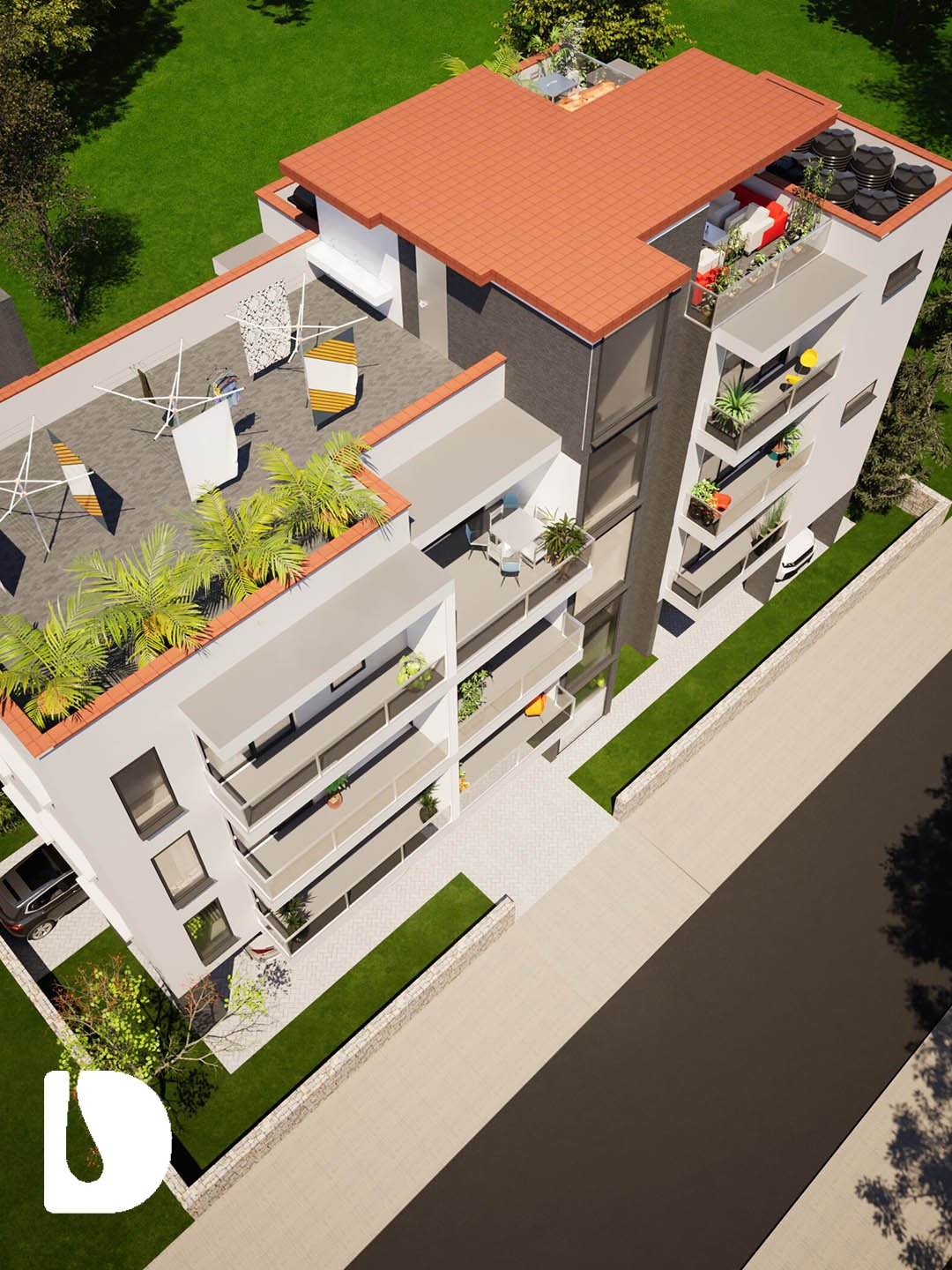 Architectural Drawings – 9-Unit Apartment Block with Pool | DA412901A product image (4)