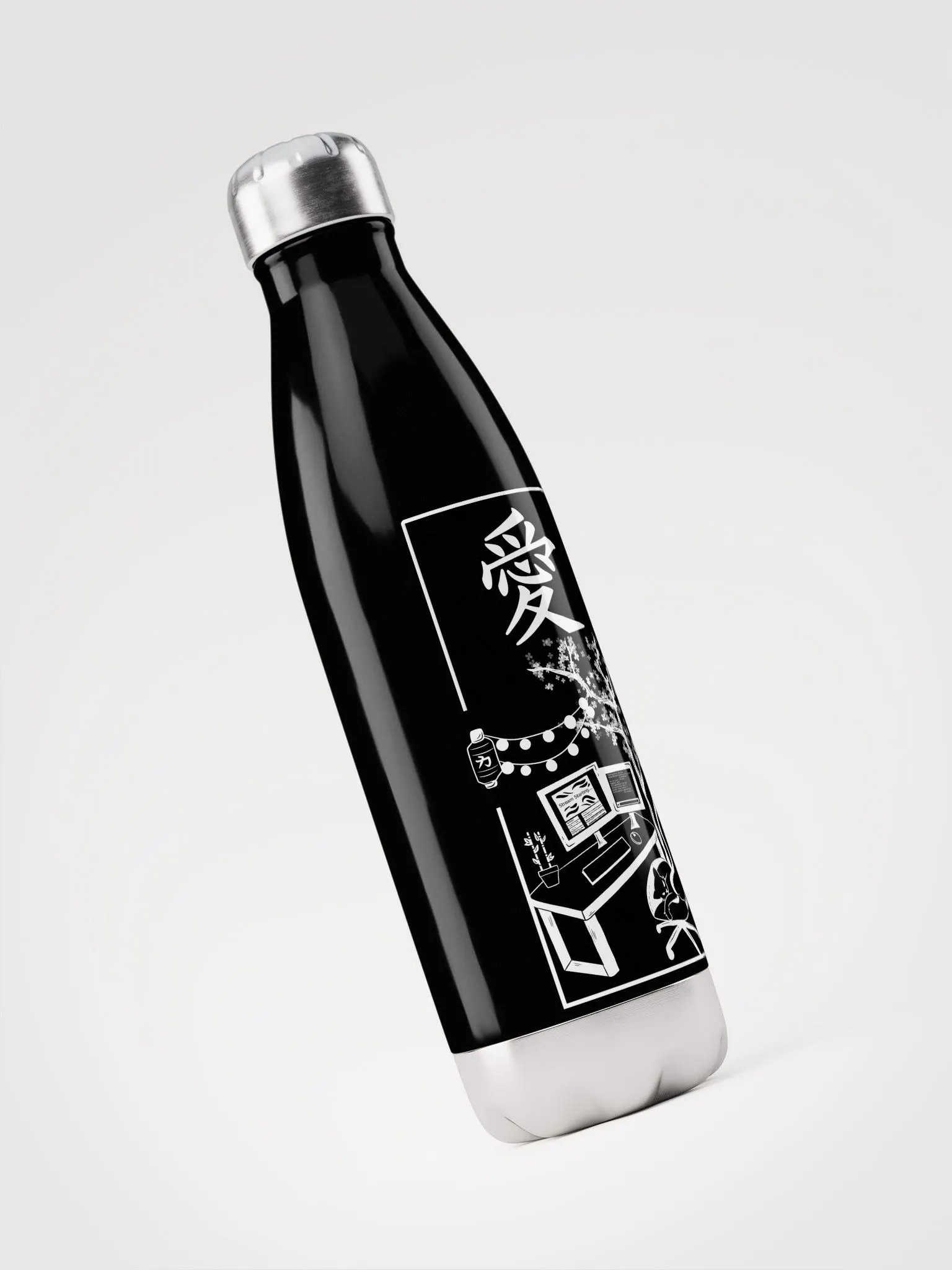 Sakura Streaming Desk Steel Water Bottle product image (3)