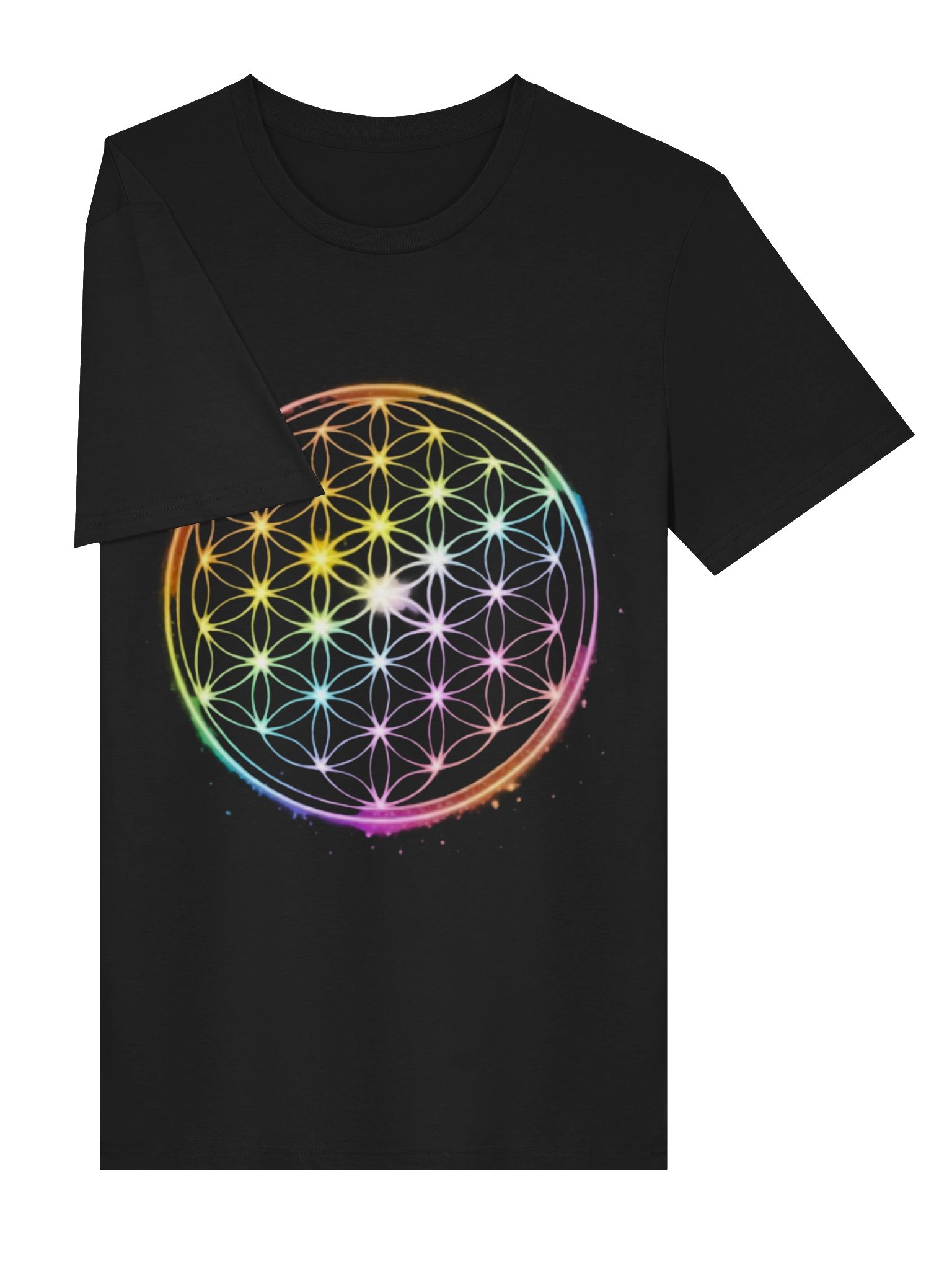 Flower of Life T-Shirt – Rainbow Sacred Geometry Tee | Spiritual Awakening product image (3)