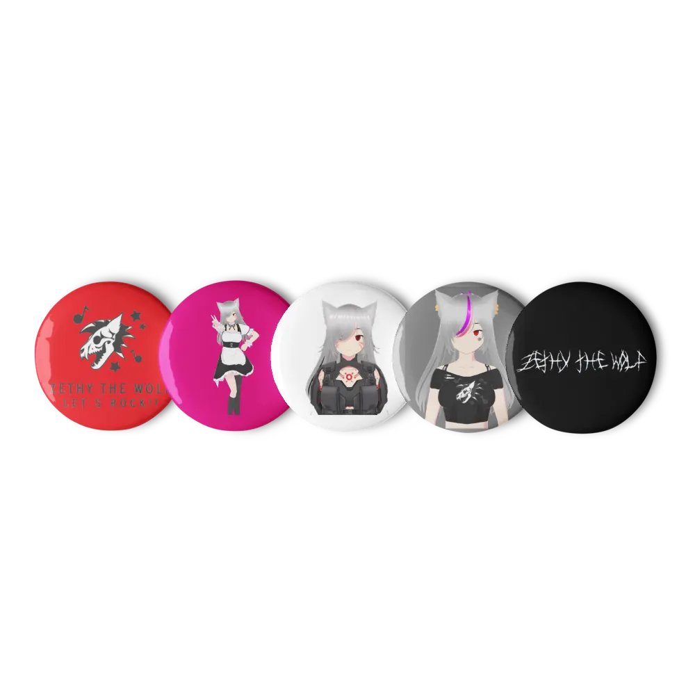 Zethy The Wolf Button Set product image (1)