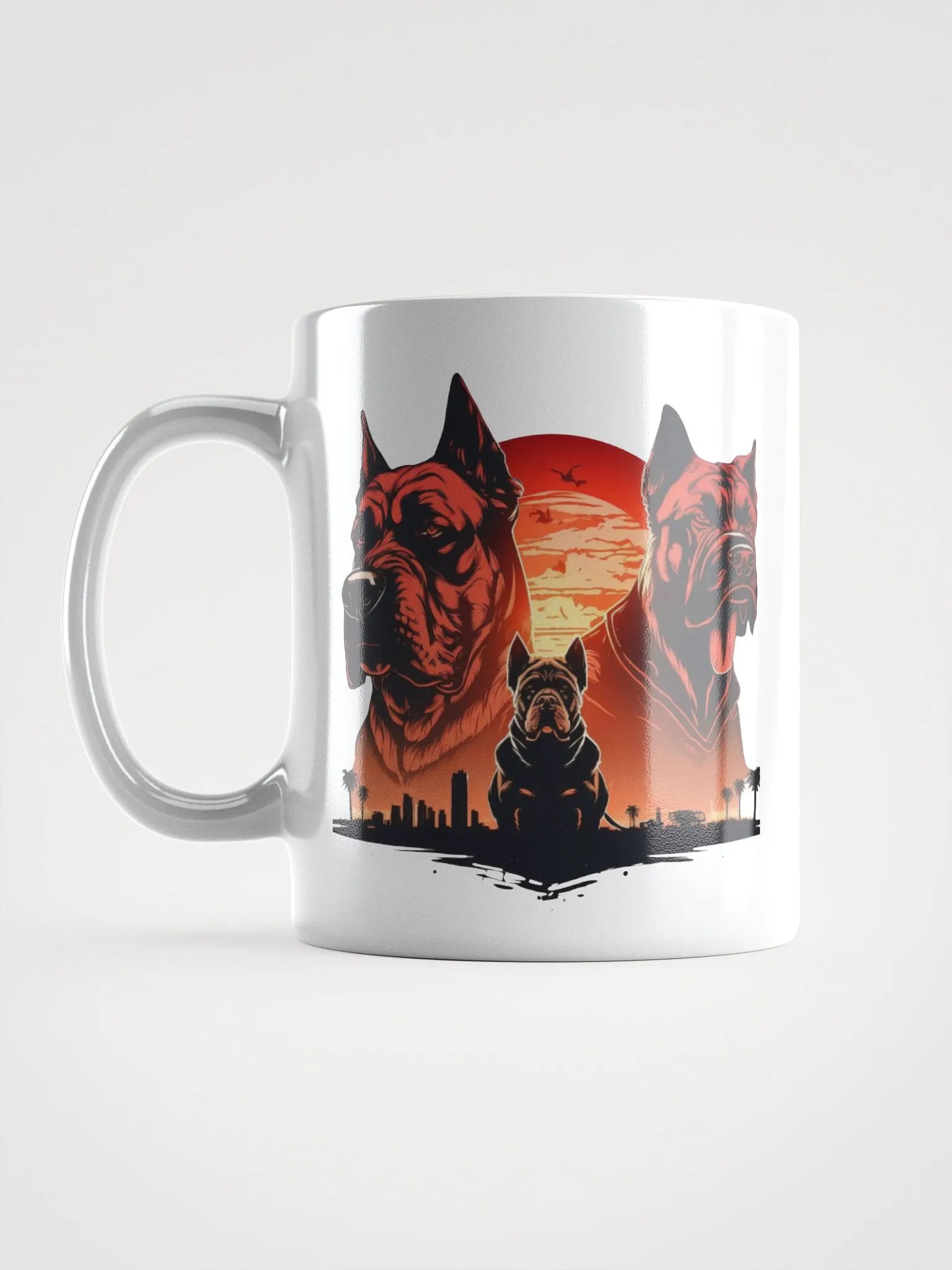 Retro Cane Corso White Glossy Mug product image (4)