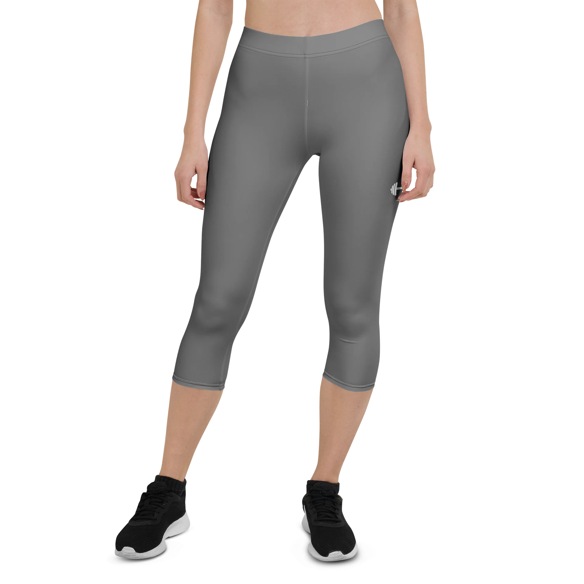 His House Womens Performance Crop Leggings - Grey product image (1)