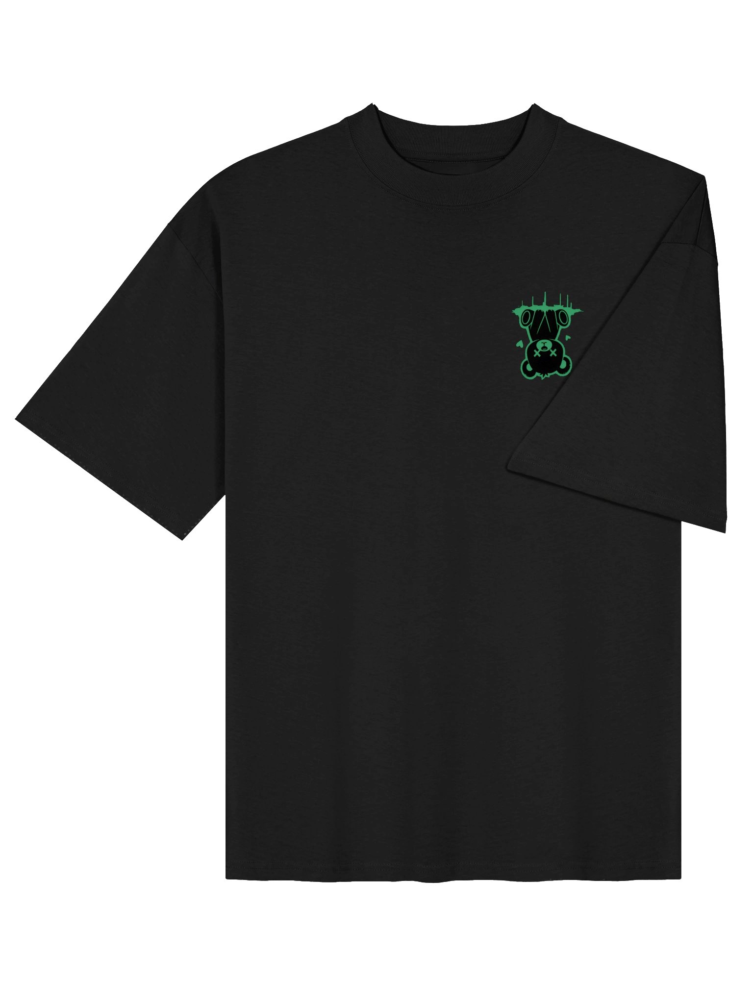 Neon Green Cartoon Face Oversized Tee product image (4)