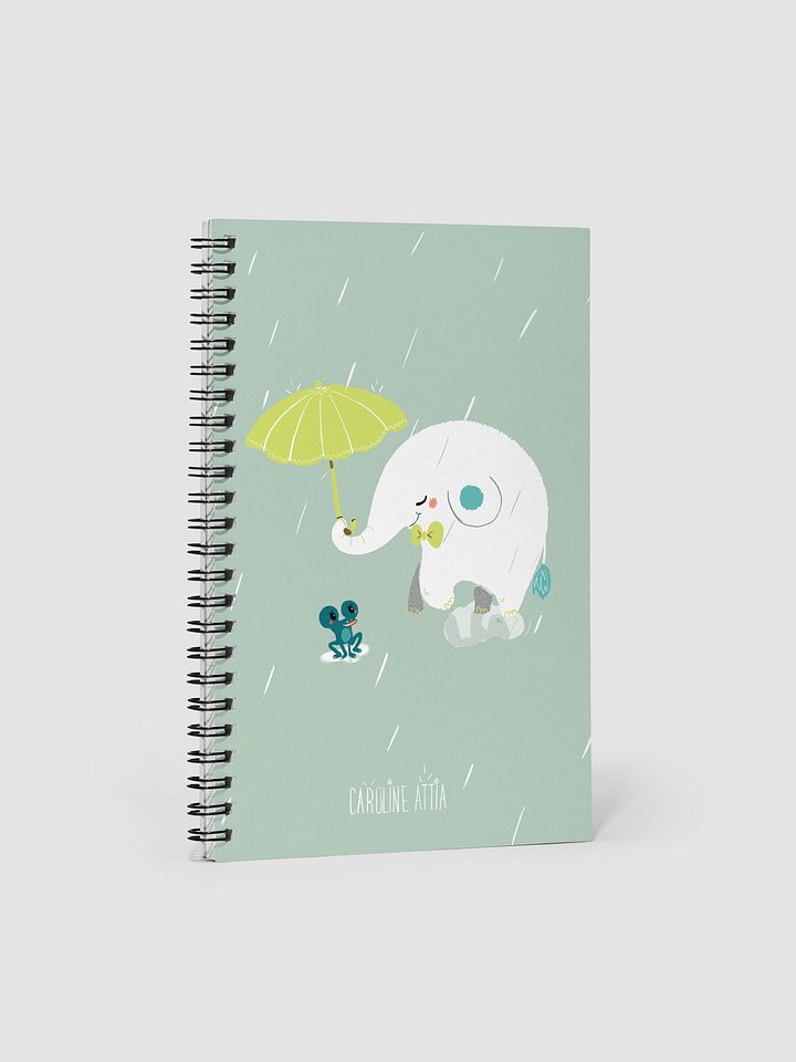 Rainy Elephant & Frog Notebook product image (1)