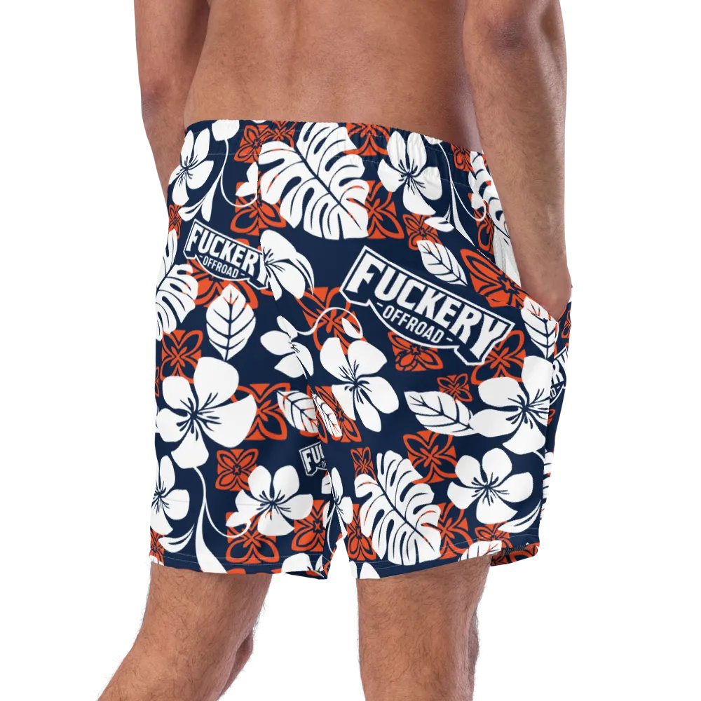 Fuckery Offroad Mens Hawaiian Shorts - Blue/Orange product image (11)