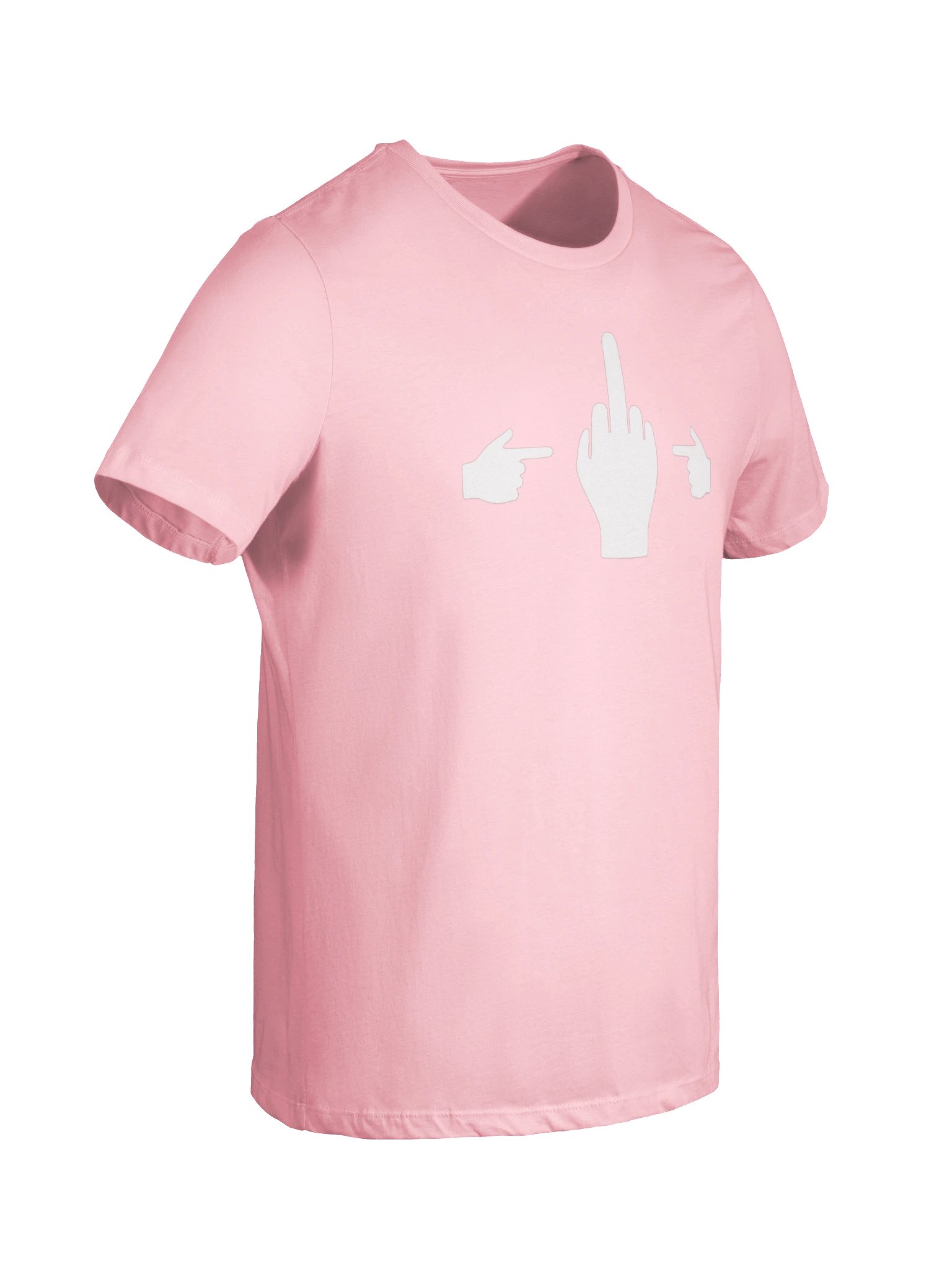 No Middle Finger Point ShopCo White Women’s Pink Tee product image (8)