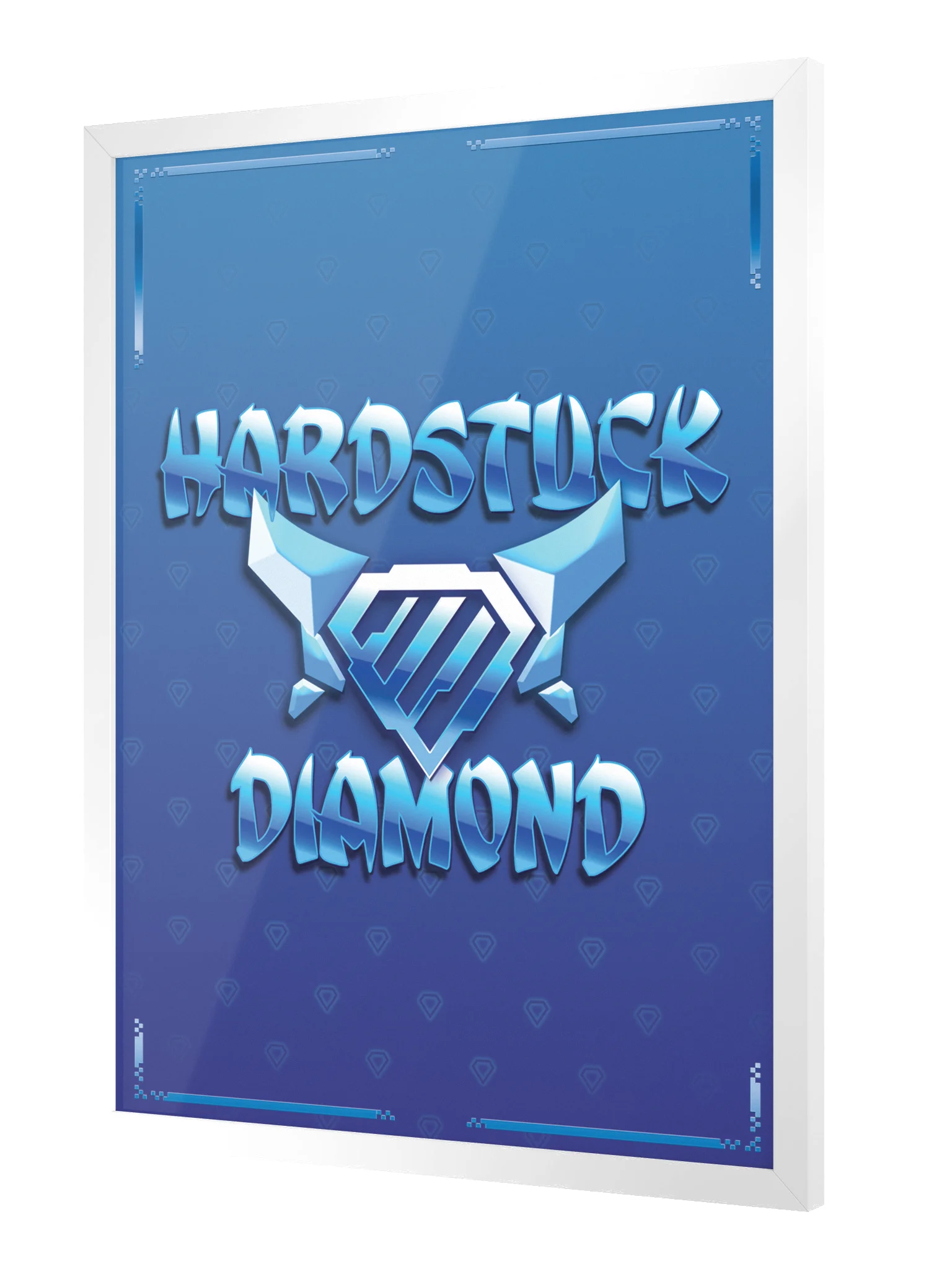Hardstuck Diamond Framed Poster (Blue) product image (18)