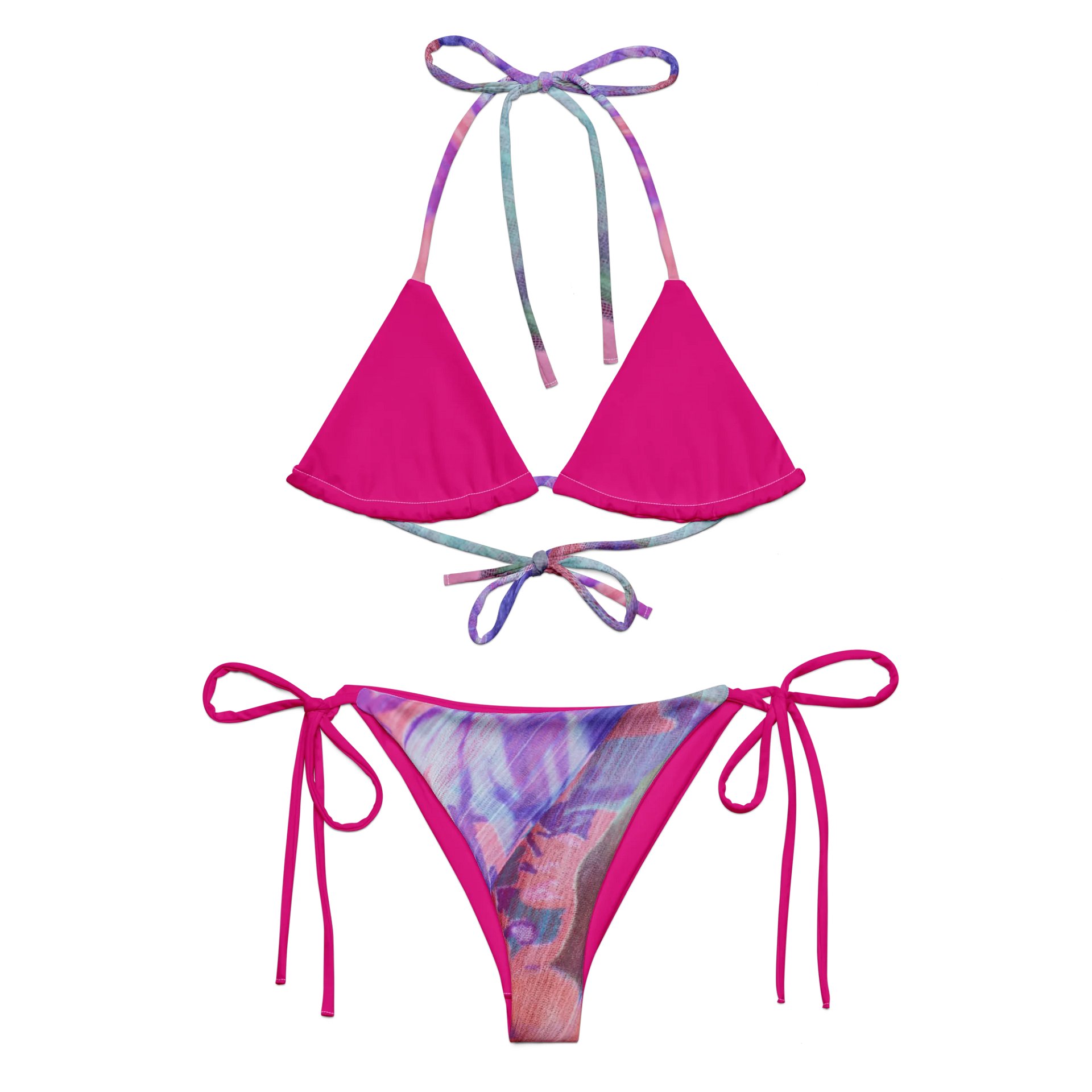Paradise Breeze String Bikini in Violet Red Color product image (1)