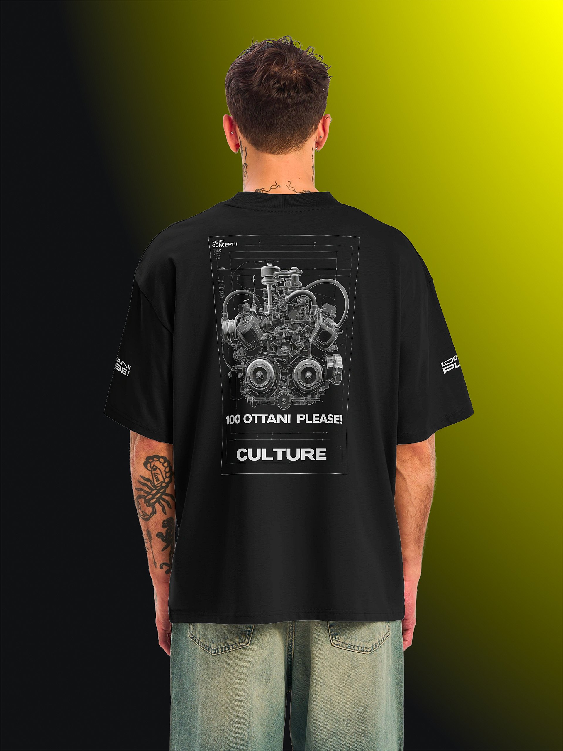 100 Ottani Please!™ Oversized Unisex Racing Streetwear Graphic T-Shirt | Burnout Edition product image (2)