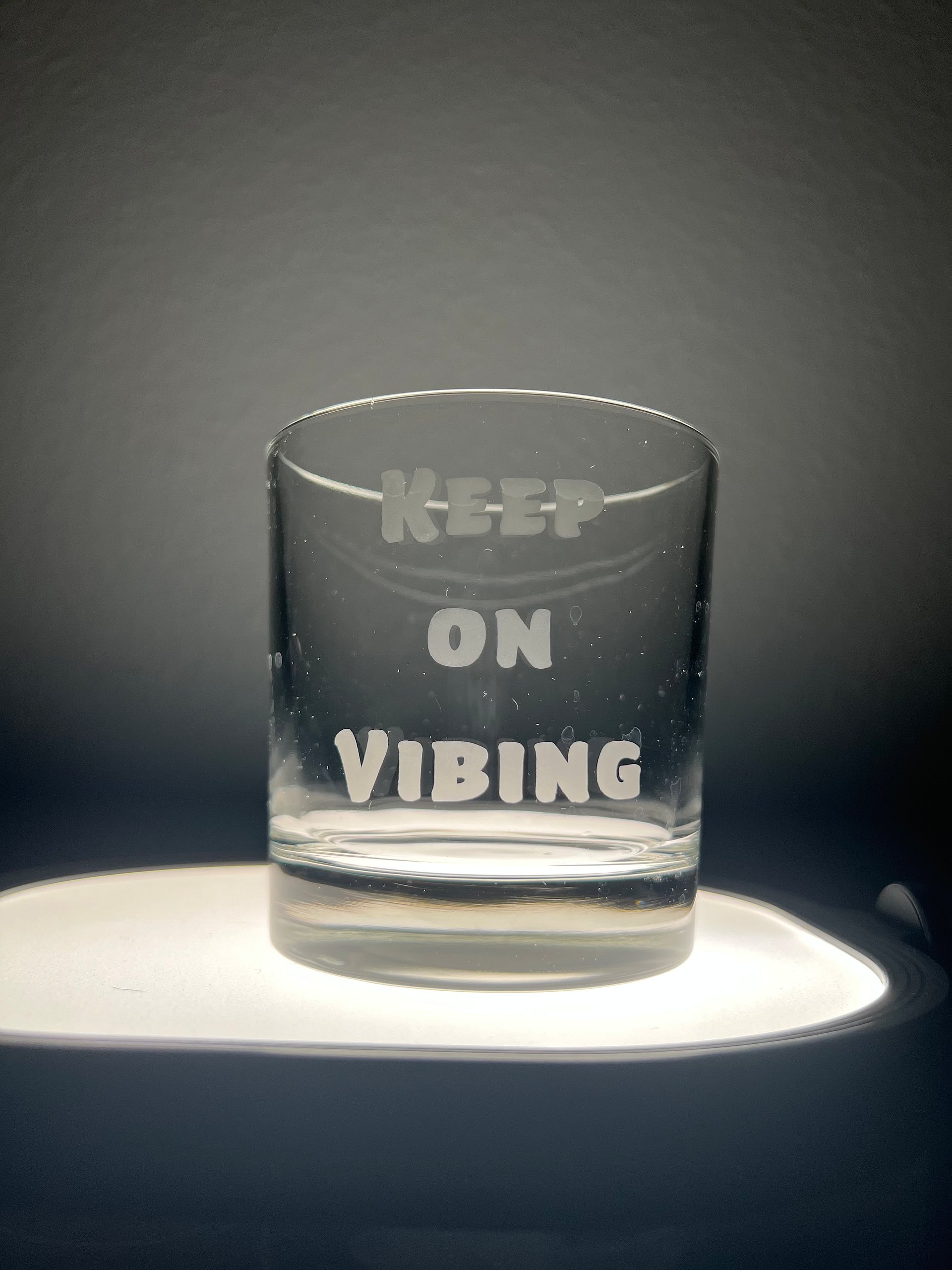 Keep on Vibing Rocks Glass product image (1)