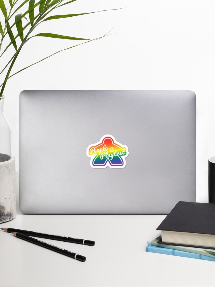 Big Meeple Rainbow PMTP Vinyl Sticker product image (2)