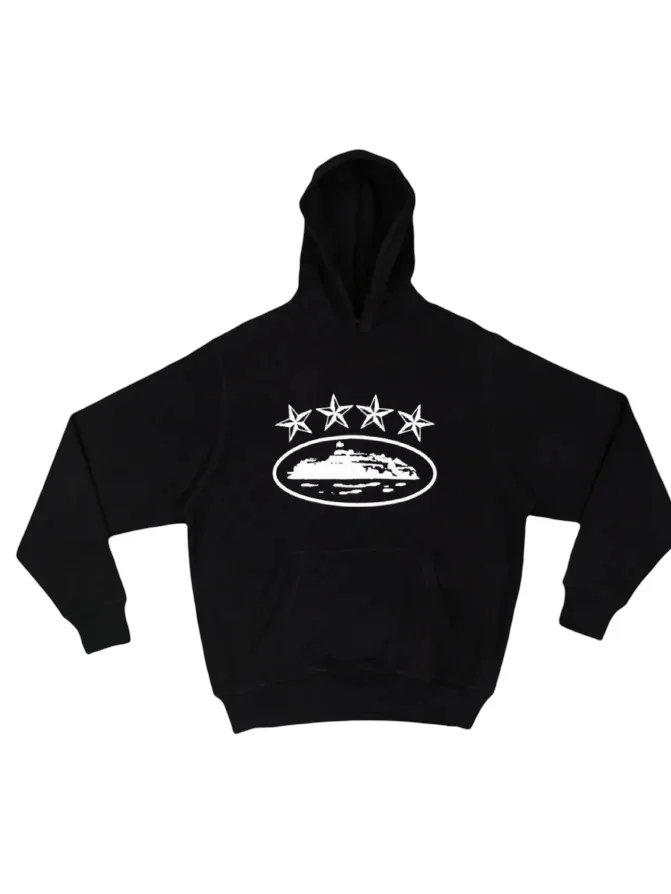Corteiz 4Starz Alcatraz Hoodie Black product image (1)