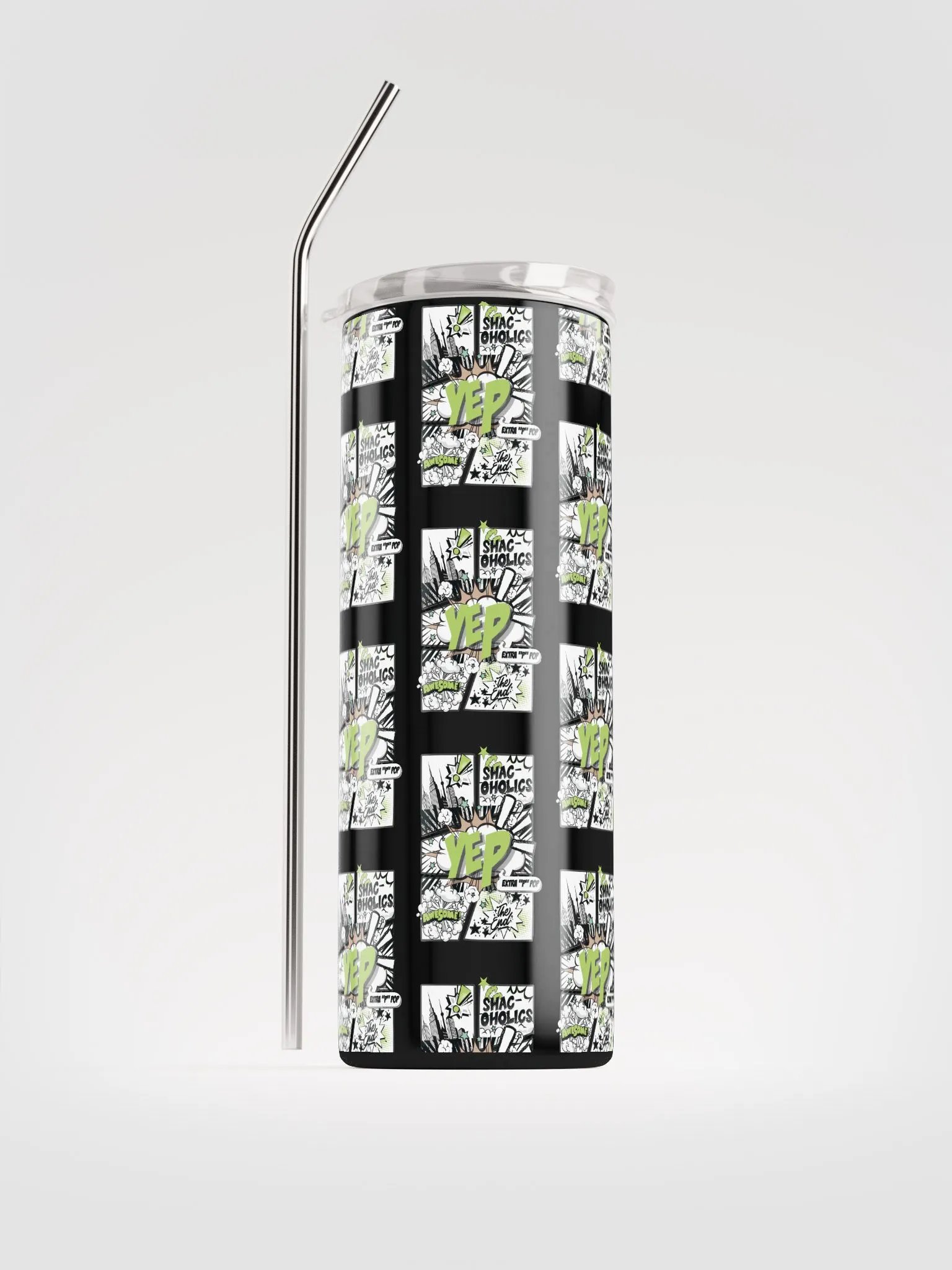 Shac-oholics Comic Blast Tumbler - Green 