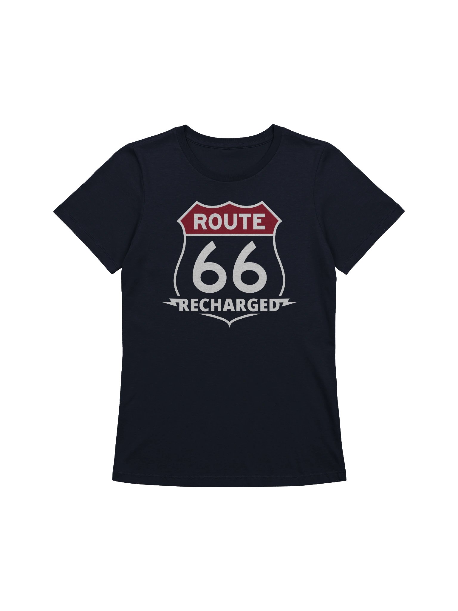 Route 66 Recharged Colored Shield Red on Blue (Womens) product image (1)