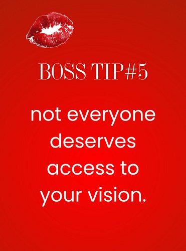 ❤️👑 BOSS TIP #5:

Become the woman your dream life requires. ✨

The life you desire will require a stronger mindset, better h...