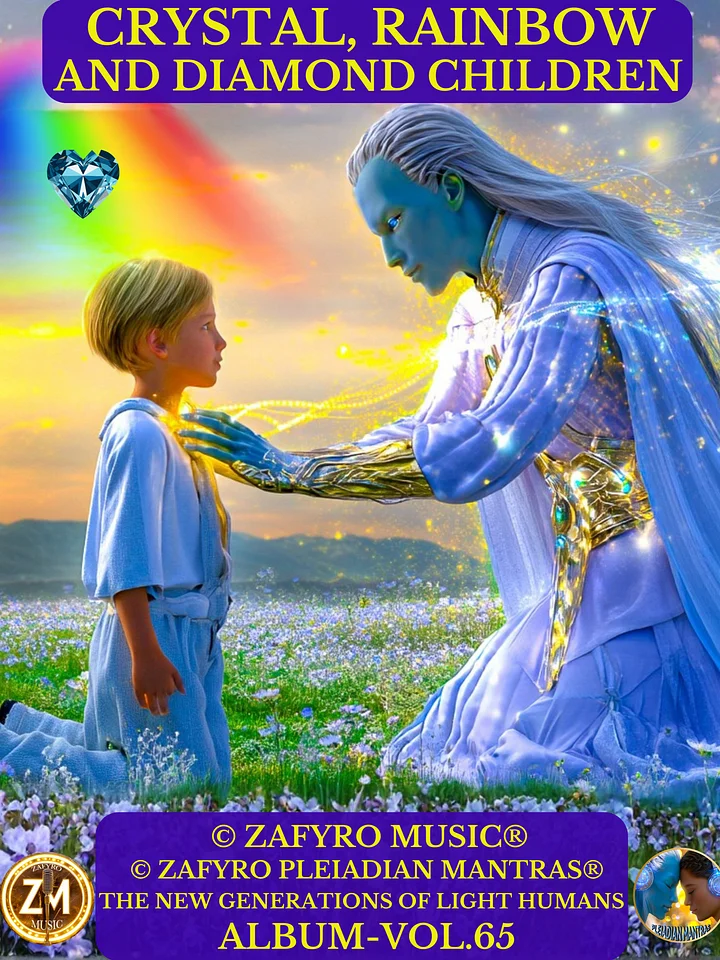 ÁLBUM - VOL. 65 (MUSIC) - CRYSTAL, RAINBOW, AND DIAMOND CHILDREN – THE NEW GENERATIONS OF LIGHT HUMANS (© ZAFYRO PLEIADIAN MANTRAS®) - HEALING MUSIC product image (1)