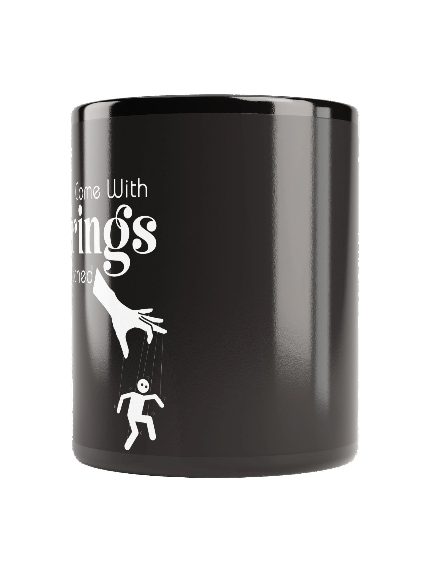 Strings Attached Black Mug product image (2)