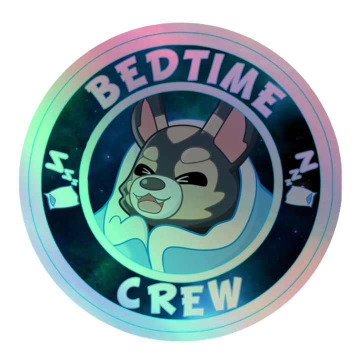 Holo Bedtime Crew Sticker product image (3)