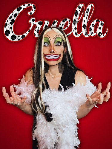 Where are the puppies?! 🔲

Cruella de Vil cosplay was created live on stream and you can catch all these looks Wednesday, Thu...