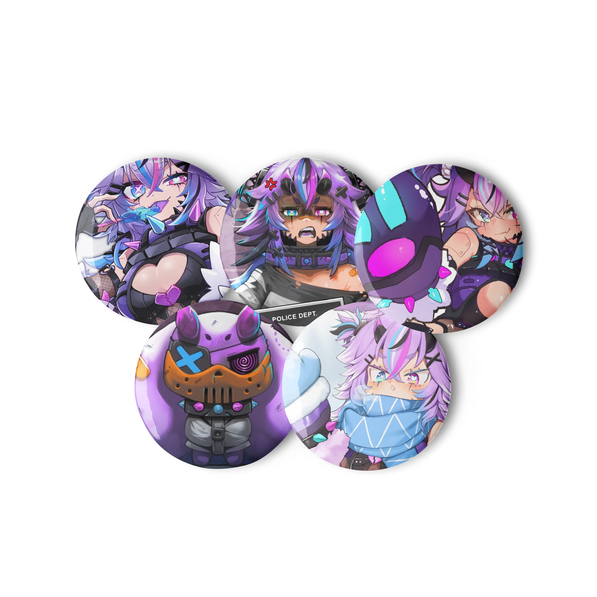Bunny Pin Buttons Set product image (2)