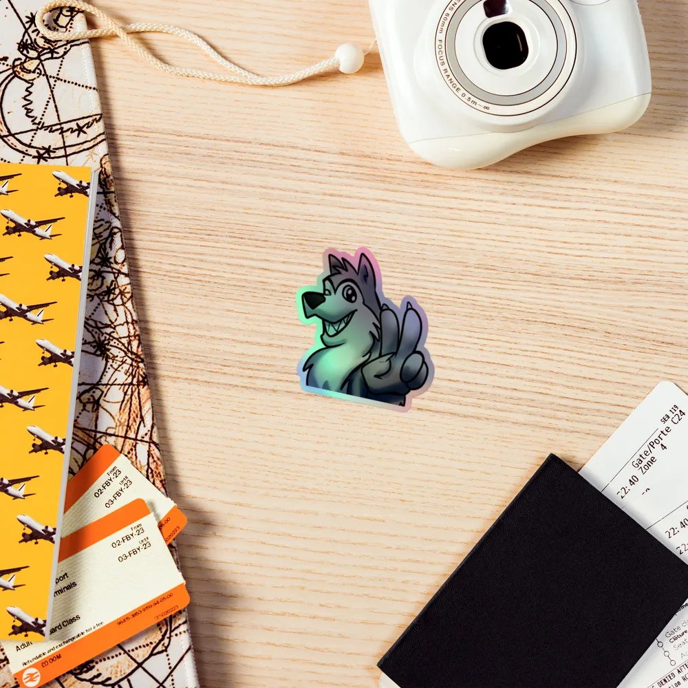 Friendly Wolf Holographic Sticker Sheet product image (7)
