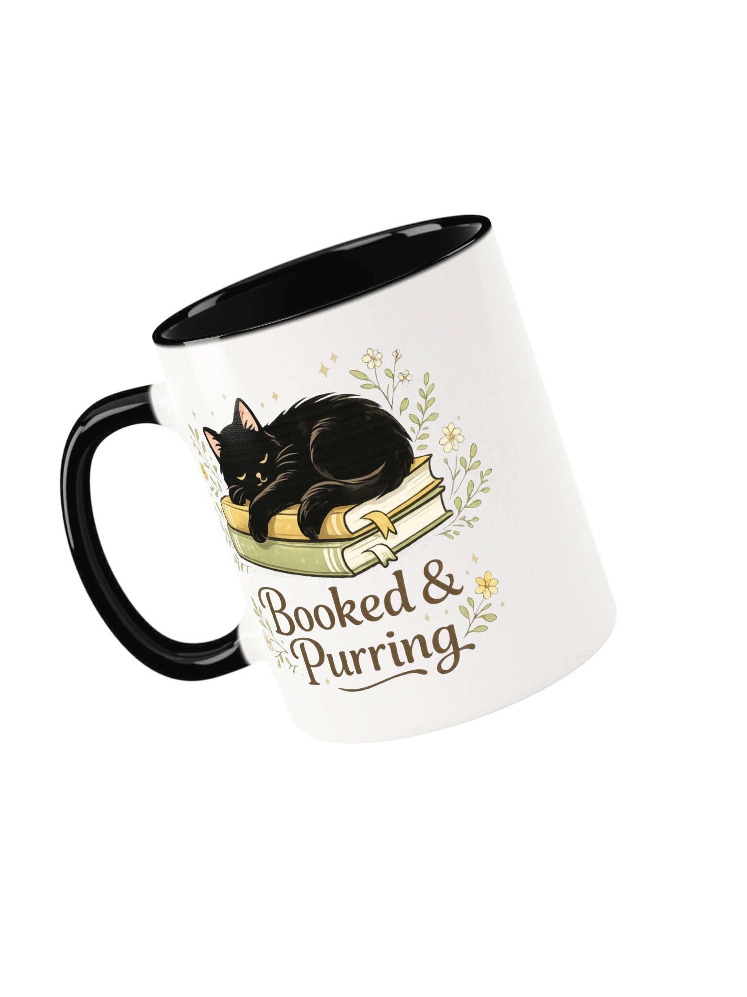 Booked & Purring Cat Book Lover Mug product image (14)