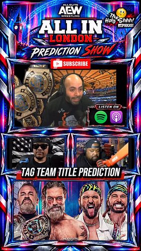 AEW All In London tag team title match prediction #aewallin #adamcopeland #christiancage #theyoungbucks #aew