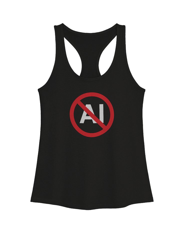Women's "No AI" Black Tank Top product image (1)