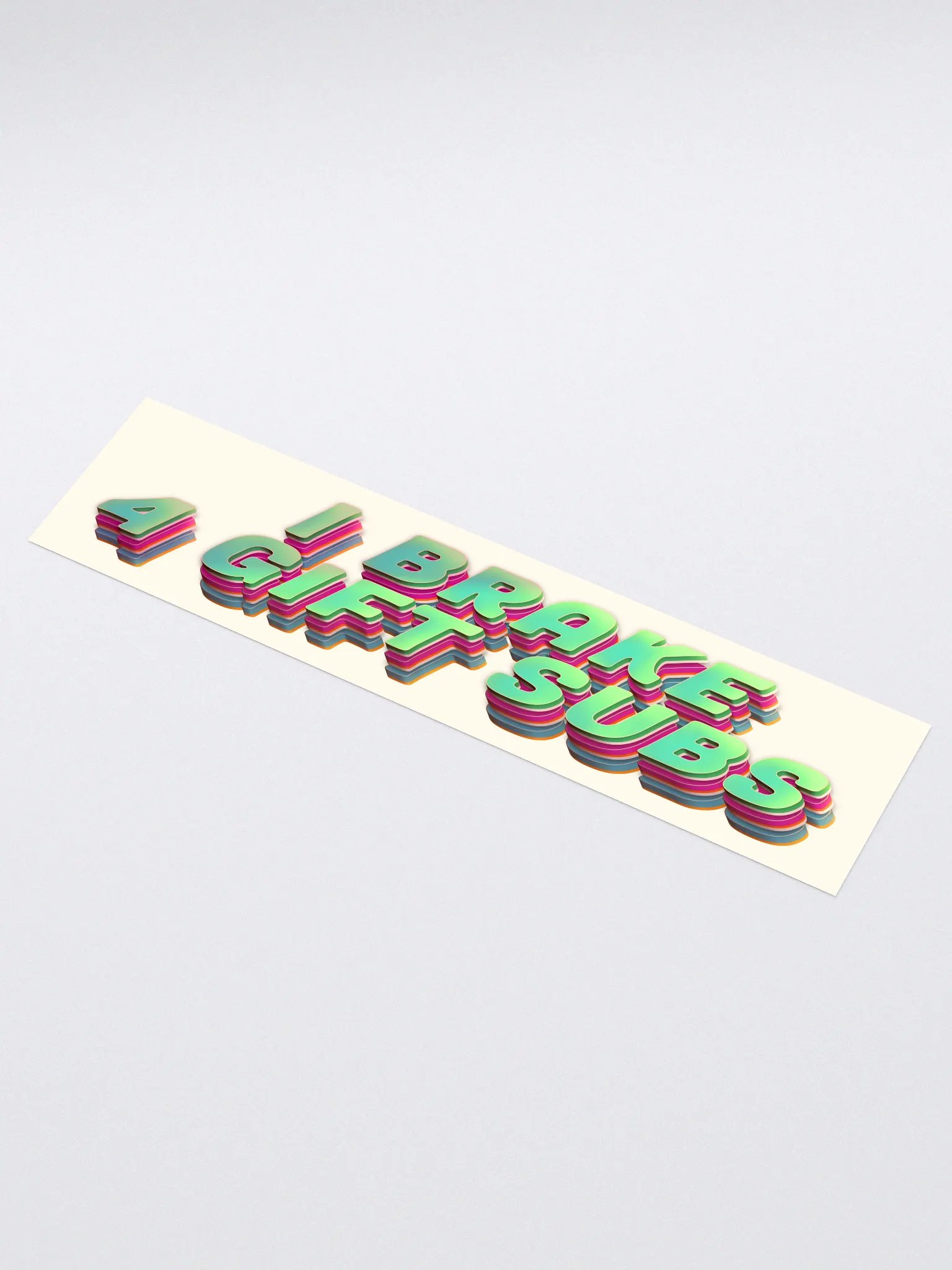 I Brake 4 Gift Subs - Bumper Sticker product image (1)