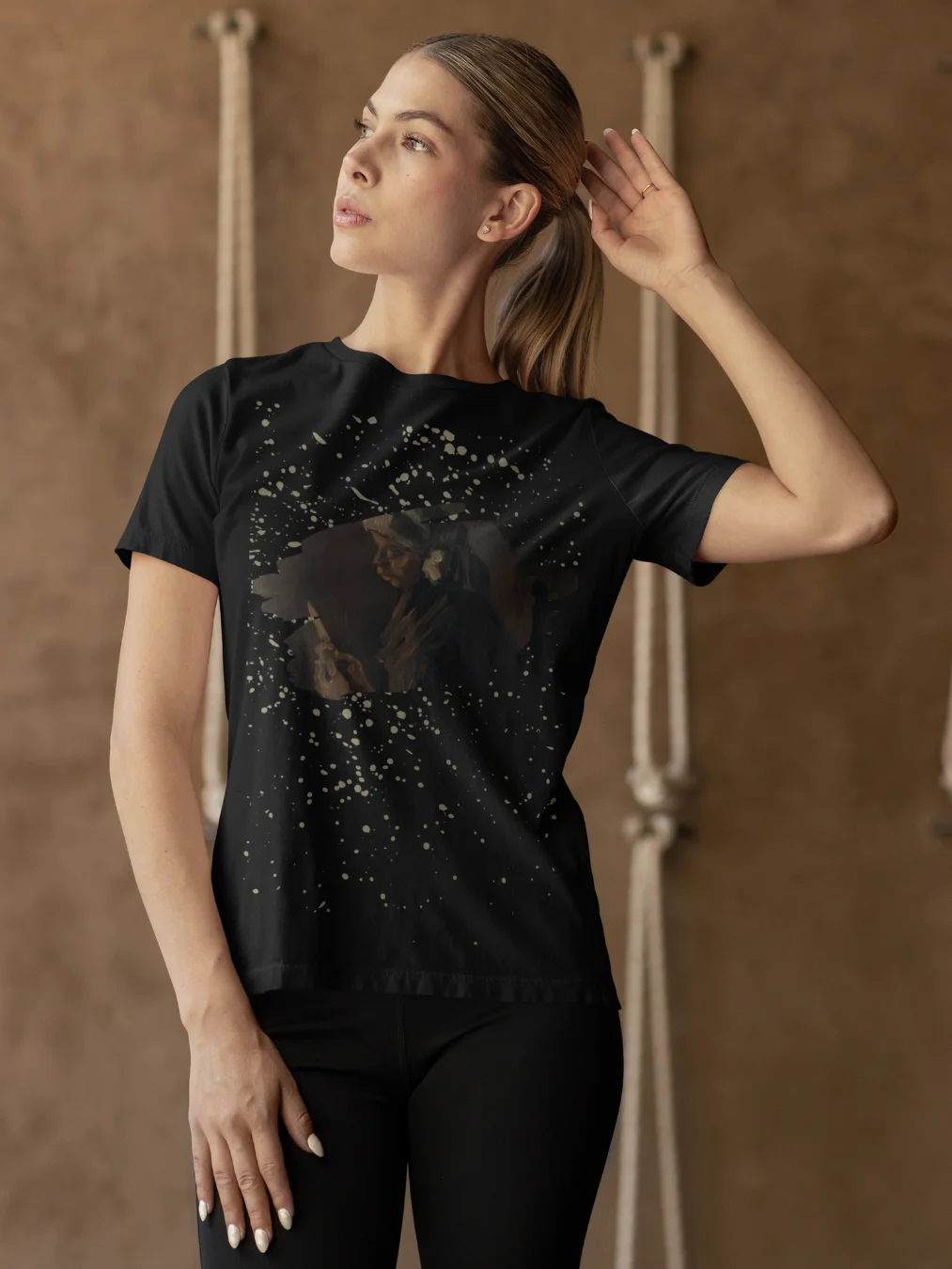 The Potato Peeler (reverse: Self-Portrait with a Straw Hat) [Vincent van Gogh] T-Shirt product image (1)
