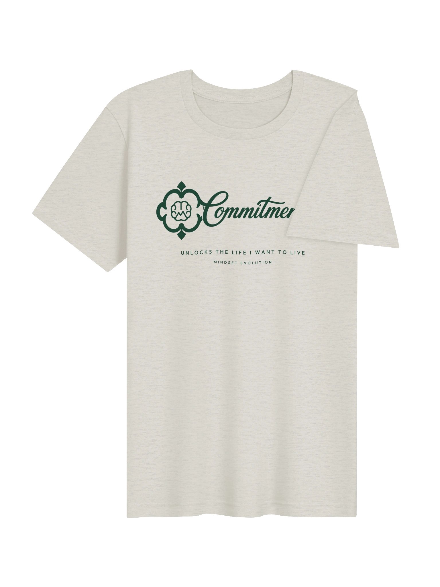 Mindset Evolution — The Commitment Tee (Heather Dust) product image (4)